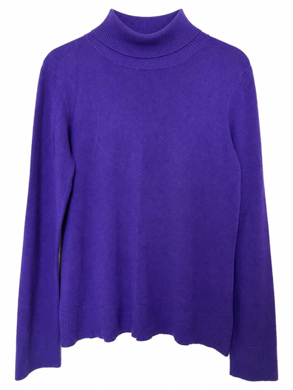 Ricki’s Women’s XL Purple Turtleneck Sweater Asymmetrical Hem Soft Stretch